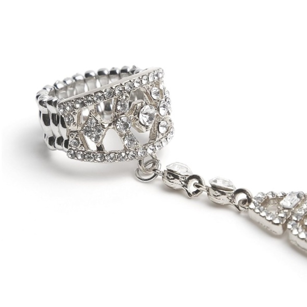 Metme 1920s Flapper Bracelet Ring Set Gatsby Accessories - Picture 4 of 4